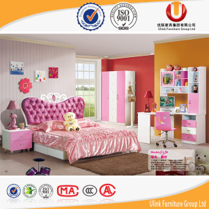 Poplular Princess Style Bedroom Furniture Kids Bed Set for Cheap Price (UL-H638)