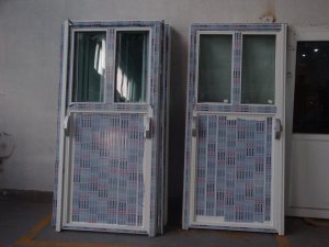 Low Cost Water-Tight PVC Profile Casement Door with Window (PCD-019)